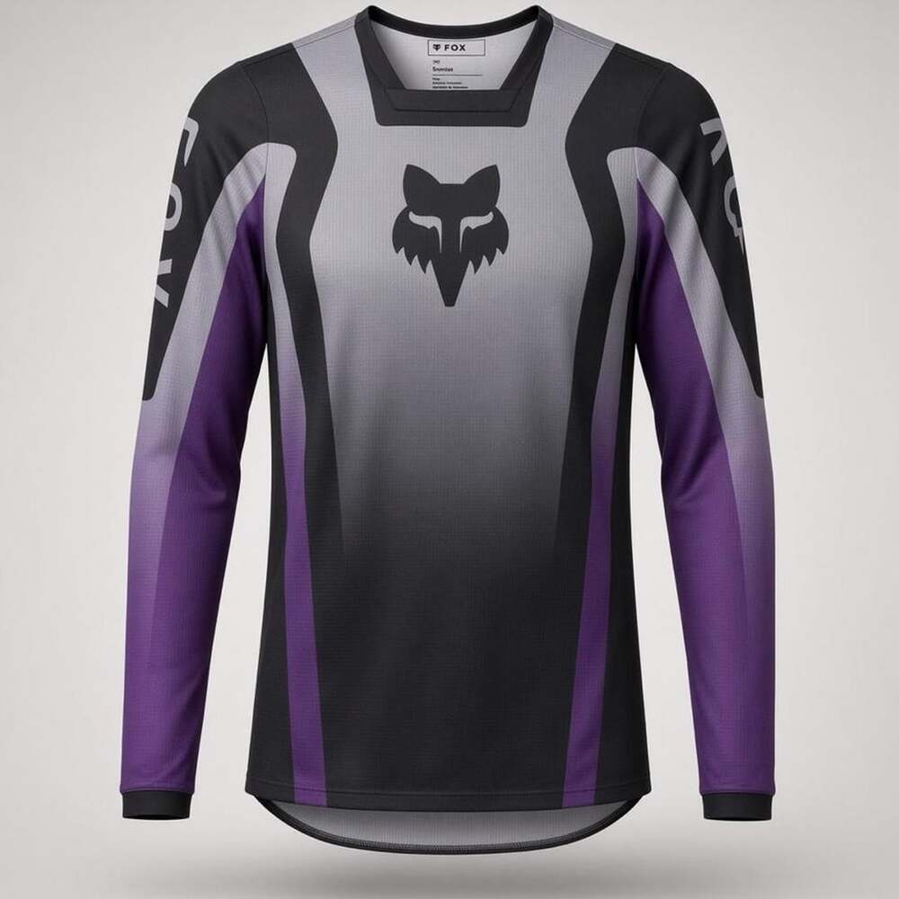 Fox Racing Long Sleeve Jersey Size S Black Gray Purple Motocross